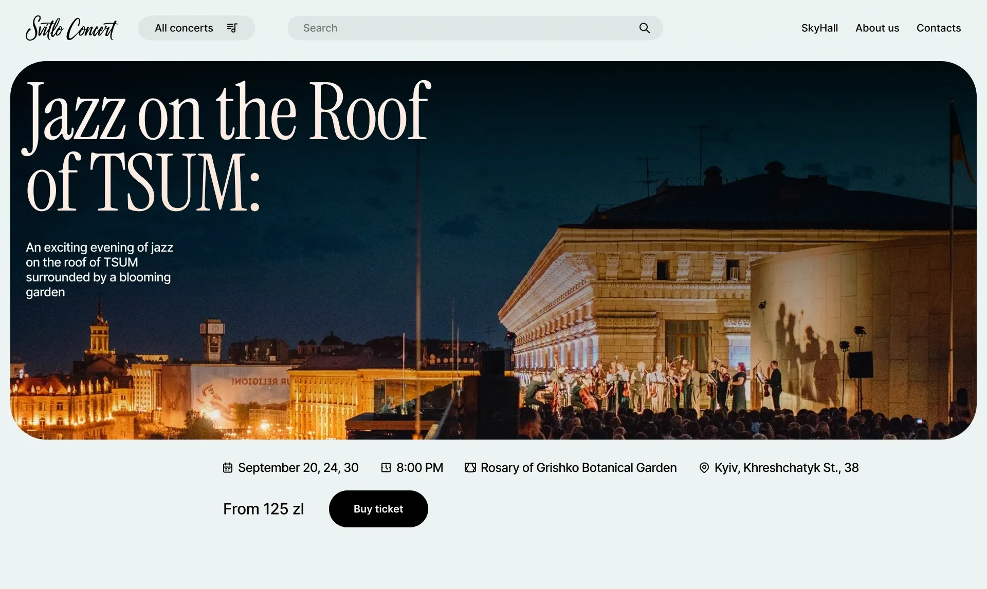 Сторінка події: Jazz on the Roof of TSUM